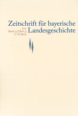 Abbildung von Zeitschrift für bayerische Landesgeschichte Band 75 Heft 3/2012 | 1. Auflage | 2013 | beck-shop.de