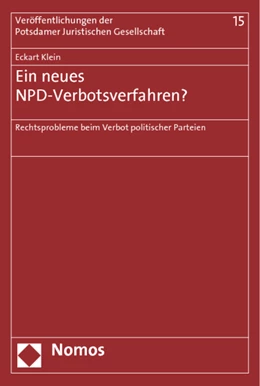 Abbildung von Klein | Ein neues NPD-Verbotsverfahren? | 1. Auflage | 2012 | 15 | beck-shop.de