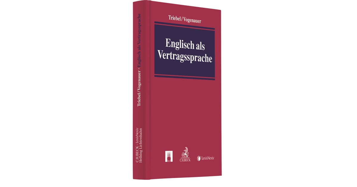 Englisch Als Vertragssprache Triebel Vogenauer 2018 Buch