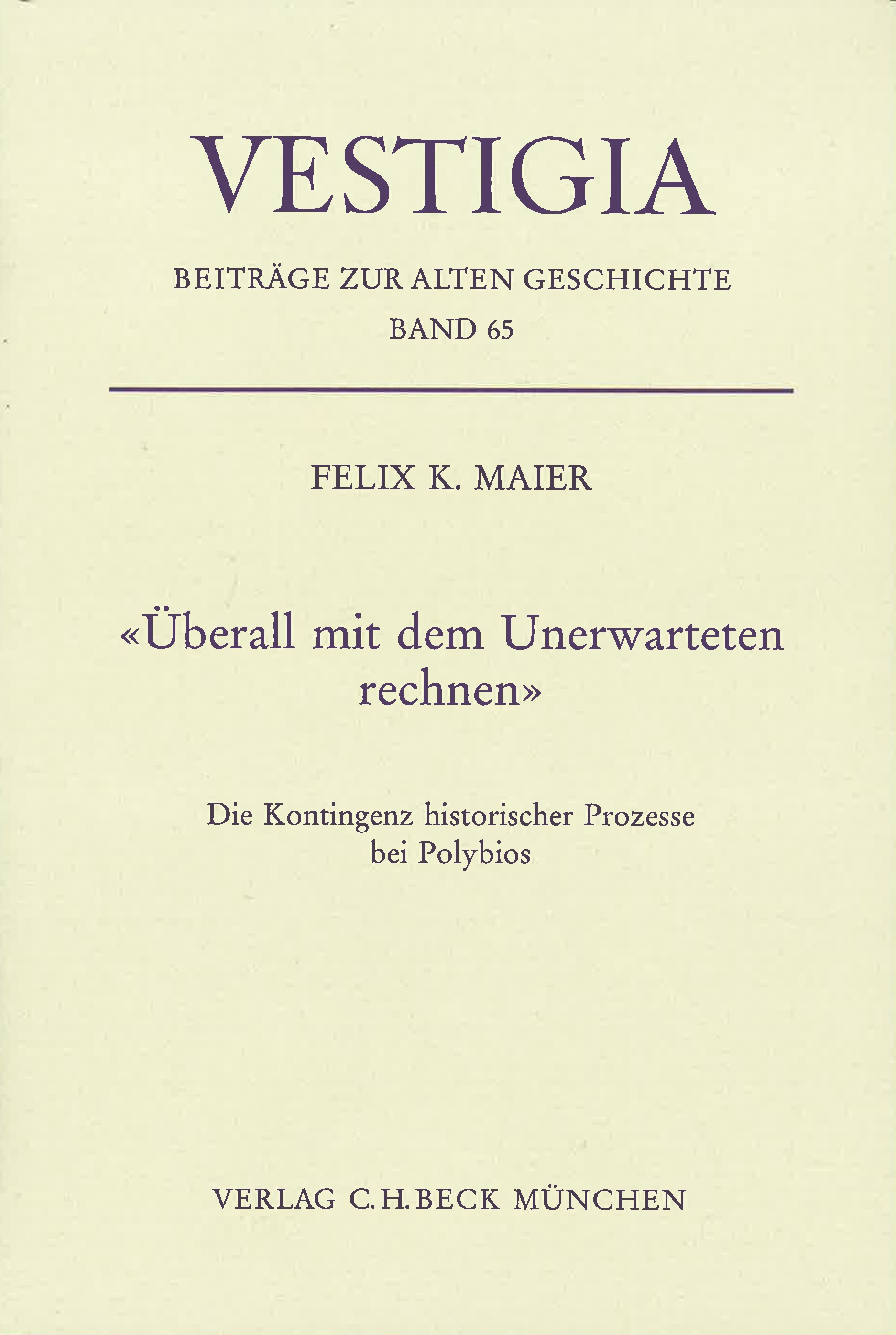 Cover: Maier, Felix K., Überall mit dem Unerwarteten rechnen