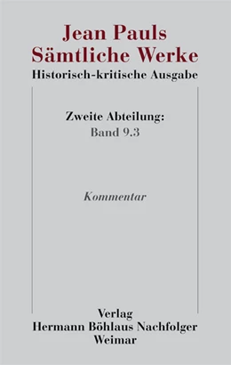 Abbildung von Pfotenhauer / Zaus | Jean Pauls Sämtliche Werke. Historisch-kritische Ausgabe | 1. Auflage | 2025 | beck-shop.de