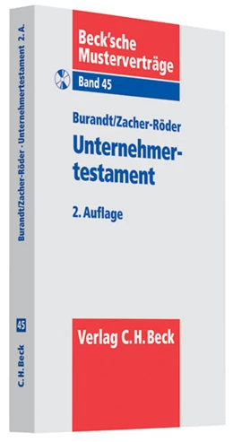 Abbildung von Burandt / Zacher-Röder | Unternehmertestament | 2. Auflage | 2012 | Band 45 | beck-shop.de