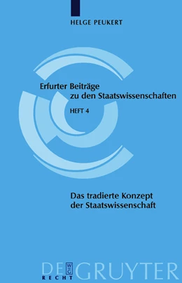 Abbildung von Peukert | Das tradierte Konzept der Staatswissenschaft | 1. Auflage | 2011 | beck-shop.de