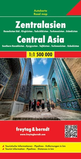 Abbildung von Zentralasien - Kasachstan Süd - Kirgisistan - Tadschikistan -Turkmenistan - Usbekistan 1 : 1.500.000 Autokarte | 1. Auflage | 2015 | beck-shop.de