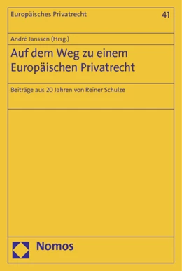Abbildung von Janssen | Auf dem Weg zu einem Europäischen Privatrecht | 1. Auflage | 2012 | 41 | beck-shop.de