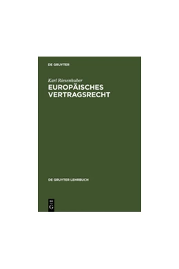 Abbildung von Riesenhuber | Europäisches Vertragsrecht | 2. Auflage | 2011 | beck-shop.de