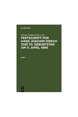 Abbildung von Weigend / Küpper | Festschrift für Hans Joachim Hirsch zum 70.Geburtstag am 11.April 1999 | 1. Auflage | 2011 | beck-shop.de