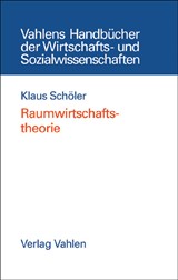 Abbildung von Schöler | Raumwirtschaftstheorie | 2005 | beck-shop.de