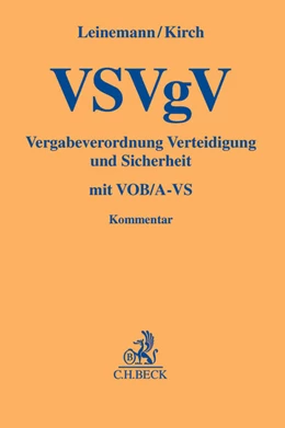 Abbildung von Leinemann / Kirch | VSVgV Vergabeverordnung Verteidigung und Sicherheit | 1. Auflage | 2013 | beck-shop.de