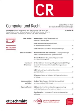 Abbildung von Computer und Recht • CR | 1. Auflage | 2022 | beck-shop.de