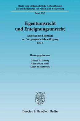 Abbildung von Gornig / Horn | Eigentumsrecht und Enteignungsunrecht | 1. Auflage | 2012 | beck-shop.de
