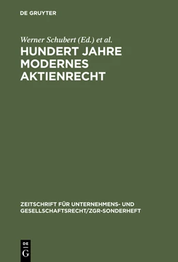 Abbildung von Schubert / Hommelhoff | Hundert Jahre modernes Aktienrecht | 1. Auflage | 2012 | beck-shop.de