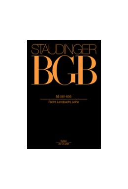 Cover: von Staudinger, J. von Staudingers Kommentar zum Bürgerlichen Gesetzbuch: Staudinger BGB - Buch 2: Recht der Schuldverhältnisse
