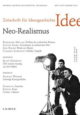Cover:, Zeitschrift für Ideengeschichte Heft VII/2 Sommer 2013