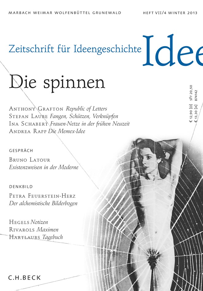 Cover:, Zeitschrift für Ideengeschichte Heft VII/4 Winter 2013
