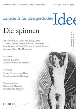 Cover:, Zeitschrift für Ideengeschichte Heft VII/4 Winter 2013