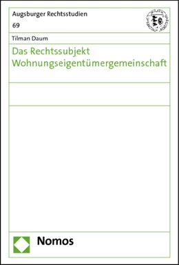 Abbildung von Daum | Das Rechtssubjekt Wohnungseigentümergemeinschaft | 1. Auflage | 2012 | 69 | beck-shop.de