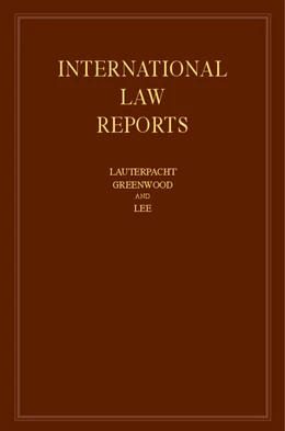 Abbildung von Lauterpacht / Greenwood | International Law Reports | 1. Auflage | 2013 | 151 | beck-shop.de