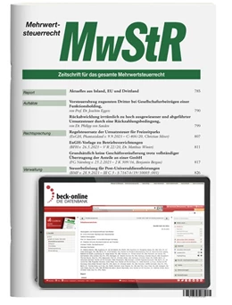 Abbildung von MwStR • Mehrwertsteuerrecht | 6. Auflage | 2024 | beck-shop.de