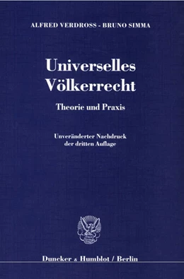 Abbildung von Verdross / Simma | Universelles Völkerrecht | 3. Auflage | 2010 | beck-shop.de