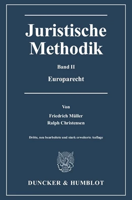 Abbildung von Müller / Christensen | Juristische Methodik | 3. Auflage | 2012 | beck-shop.de
