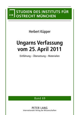Abbildung von Küpper | Ungarns Verfassung vom 25. April 2011 | 1. Auflage | 2012 | 70 | beck-shop.de