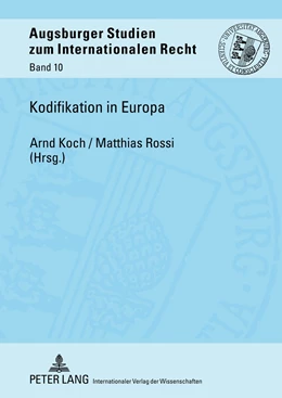 Abbildung von Rossi / Koch | Kodifikation in Europa | 1. Auflage | 2012 | 10 | beck-shop.de