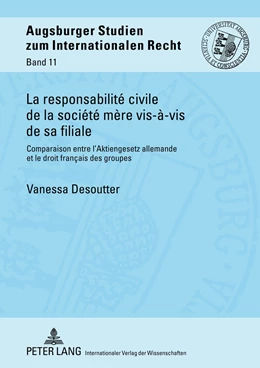 Abbildung von Desoutter | La responsabilité civile de la société mère vis-à-vis de sa filiale | 1. Auflage | 2012 | 11 | beck-shop.de