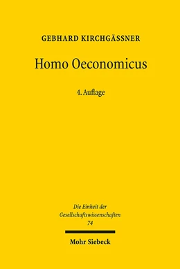 Abbildung von Kirchgässner | Homo oeconomicus | 4. Auflage | 2013 | 74 | beck-shop.de