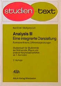 Abbildung von Endl / Luh | Analysis III. Funktionentheorie, Differentialgleichungen | 7. Auflage | 1994 | beck-shop.de