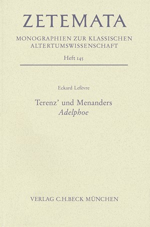 Cover: Eckard Lefèvre, Terenz' und Menanders Adelphoe