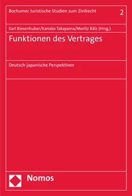 Abbildung von Riesenhuber / Bälz | Funktionen des Vertrages | 1. Auflage | 2013 | 2 | beck-shop.de