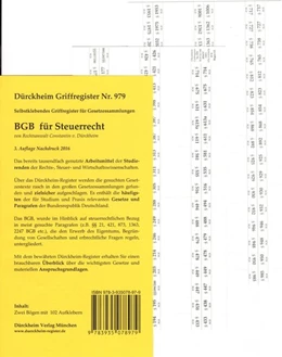 Abbildung von v. Dürckheim | Dürckheim-Register - BGB für Steuerrecht | 3. Auflage | 2012 | beck-shop.de