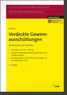 Abbildung von Janssen | Verdeckte Gewinnausschüttungen | 11. Auflage | 2013 | beck-shop.de