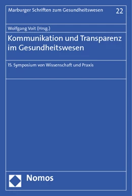 Abbildung von Voit | Kommunikation und Transparenz im Gesundheitswesen | 1. Auflage | 2013 | 22 | beck-shop.de