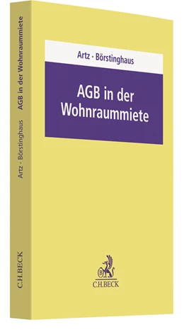 Abbildung von Artz / Börstinghaus | AGB in der Wohnraummiete | 1. Auflage | 2019 | beck-shop.de