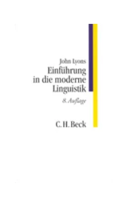 Abbildung von Lyons, John | Einführung in die moderne Linguistik | 8. Auflage | 1995 | beck-shop.de
