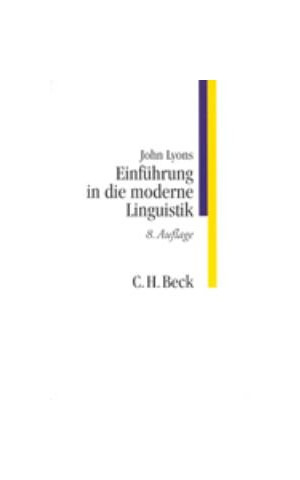 Cover: John Lyons, Einführung in die moderne Linguistik