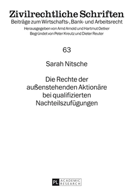 Abbildung von Nitsche | Die Rechte der außenstehenden Aktionäre bei qualifizierten Nachteilszufügungen | 1. Auflage | 2012 | beck-shop.de