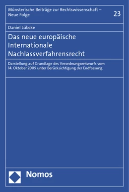 Abbildung von Lübcke | Das neue europäische Internationale Nachlassverfahrensrecht | 1. Auflage | 2013 | 23 | beck-shop.de