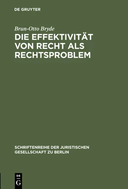 Abbildung von Bryde | Die Effektivität von Recht als Rechtsproblem | 1. Auflage | 2012 | beck-shop.de