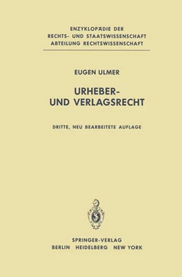 Abbildung von Ulmer | Urheber- und Verlagsrecht | 3. Auflage | 2011 | beck-shop.de