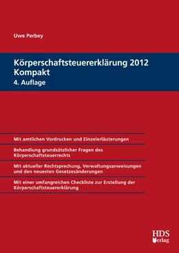 Abbildung von Perbey | Körperschaftsteuererklärung 2012 Kompakt | 4. Auflage | 2013 | beck-shop.de