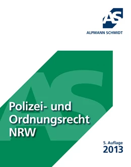 Abbildung von Pieper | Polizei- und Ordnungsrecht NRW | 5. Auflage | 2013 | beck-shop.de