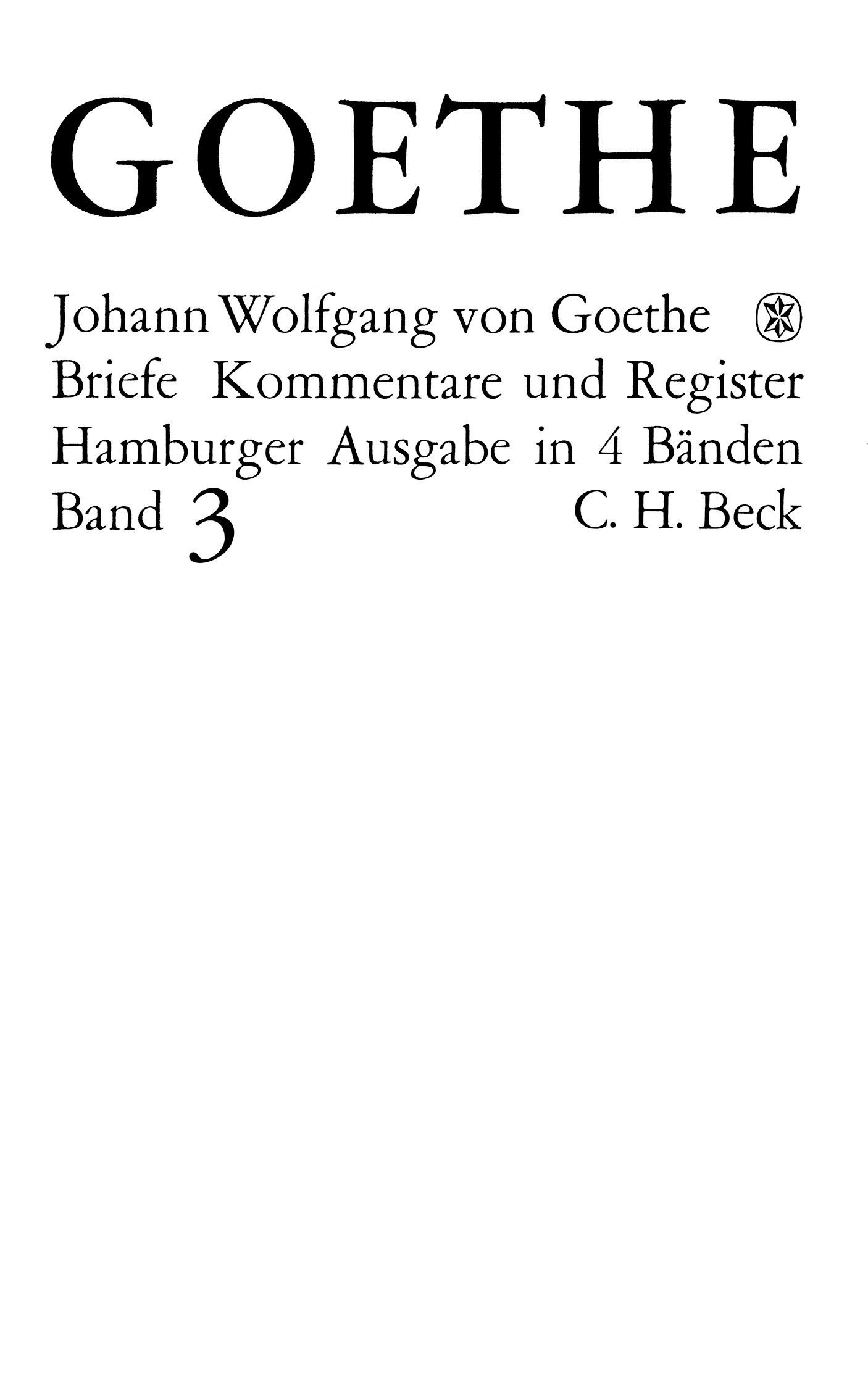Cover: Goethe, Johann Wolfgang von, Briefe der Jahre 1805-1821