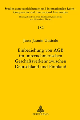 Abbildung von Uusitalo | Einbeziehung von AGB im unternehmerischen Geschäftsverkehr zwischen Deutschland und Finnland | 1. Auflage | 2012 | 182 | beck-shop.de