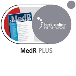 Abbildung von beck-online. MedR PLUS | 1. Auflage | | beck-shop.de