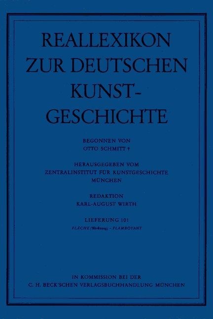 Cover:, Reallexikon zur Deutschen Kunstgeschichte  Bd. 9: Firstbekrönung - Flügelretabel