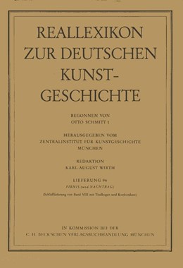 Cover: Schmitt, Otto, Reallexikon Dt. Kunstgeschichte  96. Lieferung: Firnis