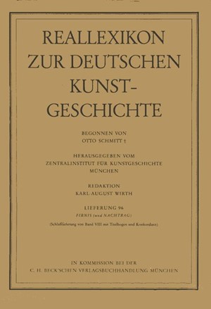 Cover: , Reallexikon Dt. Kunstgeschichte  96. Lieferung: Firnis